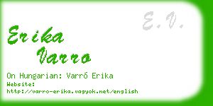 erika varro business card